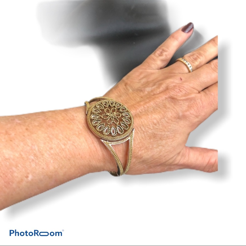 Vintage 1980s Gold Intricate Bracelet
